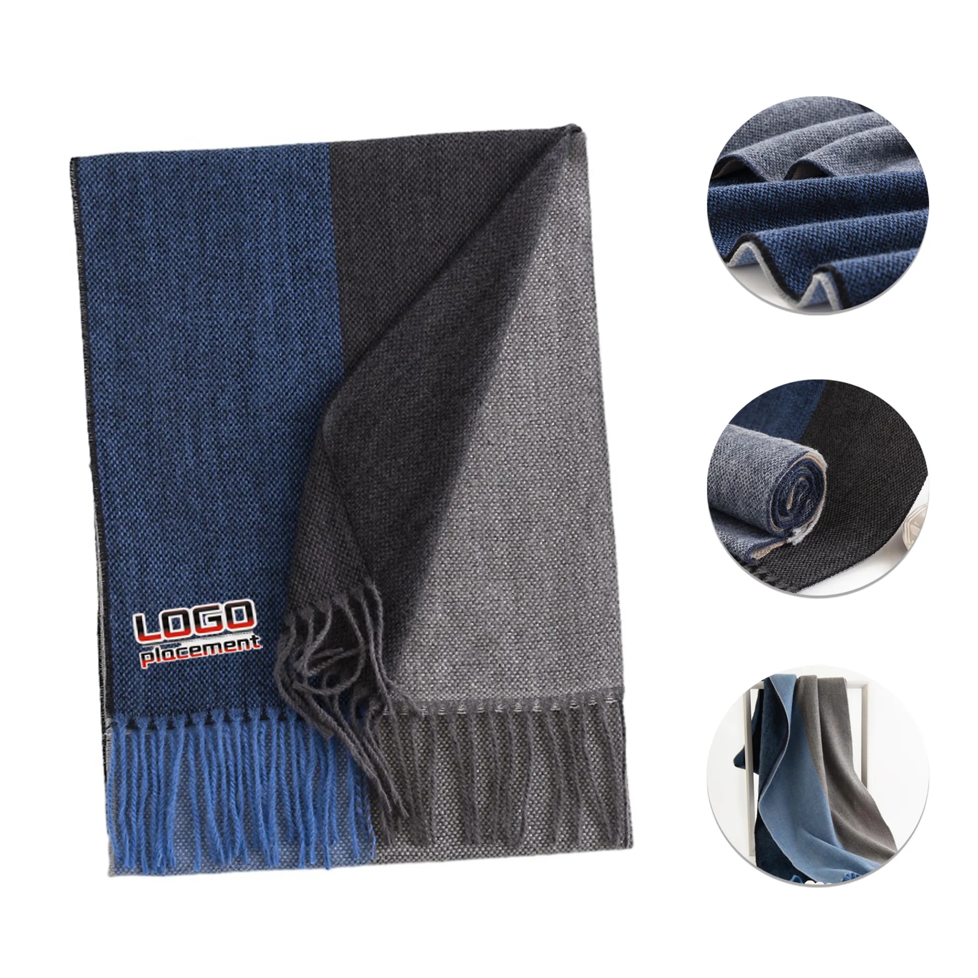 Winter Plaid Imitation Cashmere Scarf Clashing Colors