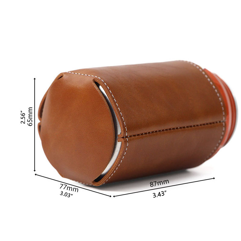 Faux Leather Can Cooler, custom koozie with logo imprint 2
