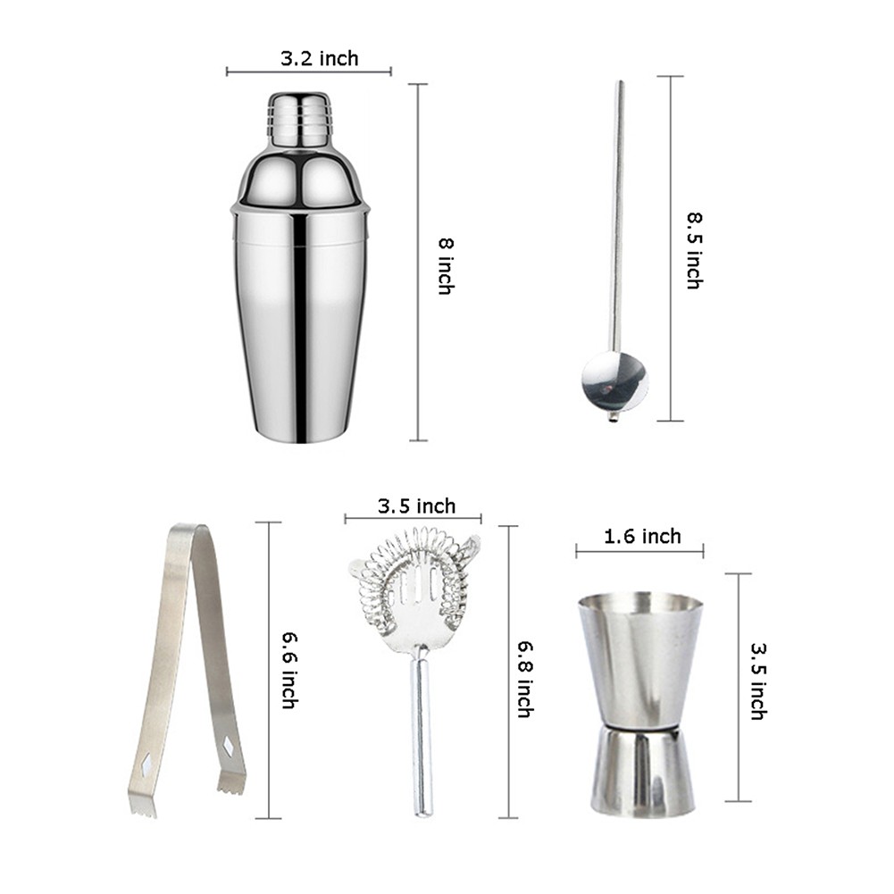 Mixology Bartender Kit Bar Cocktail Shaker Set 6