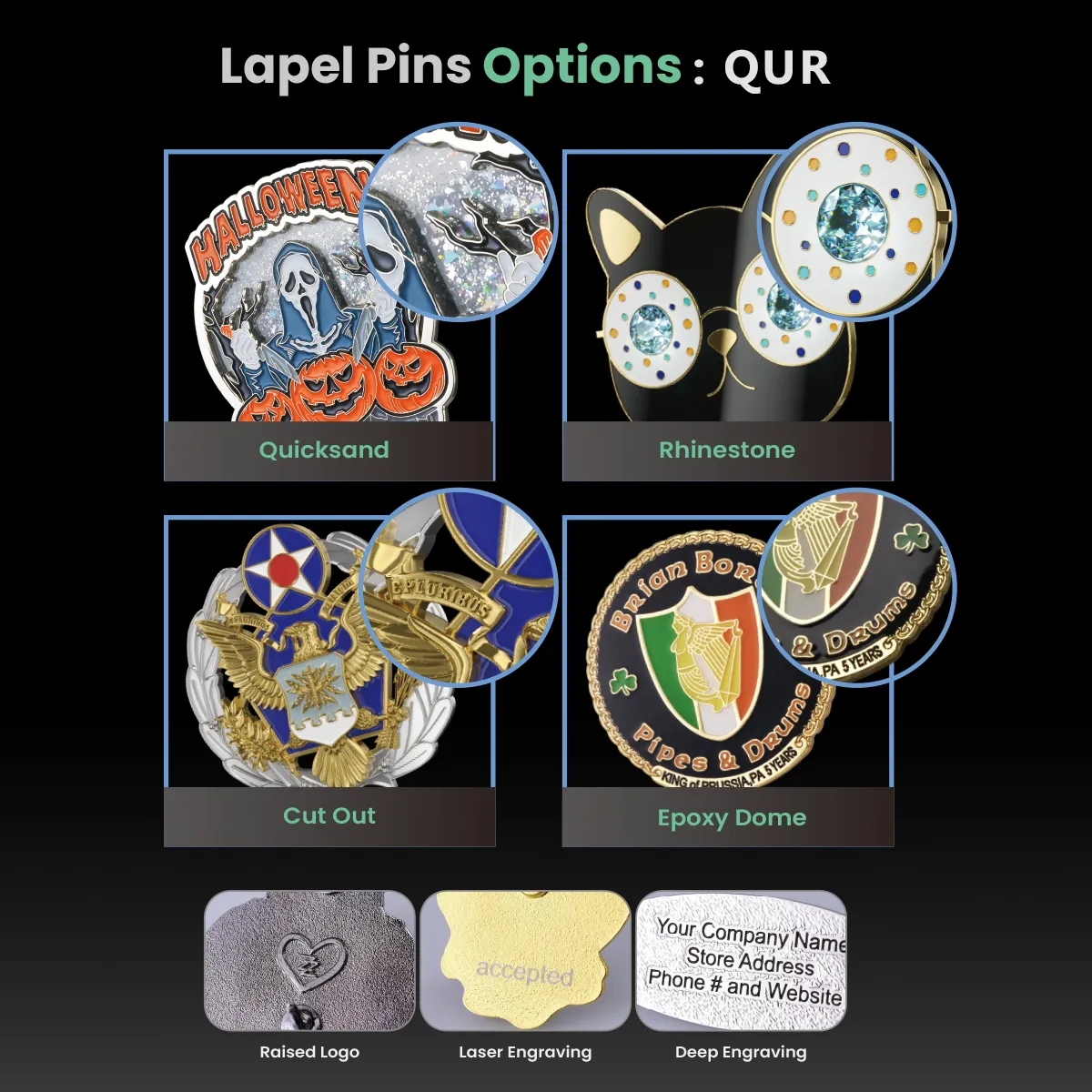 1 1/2" Brass Soft Enamel Pin 4