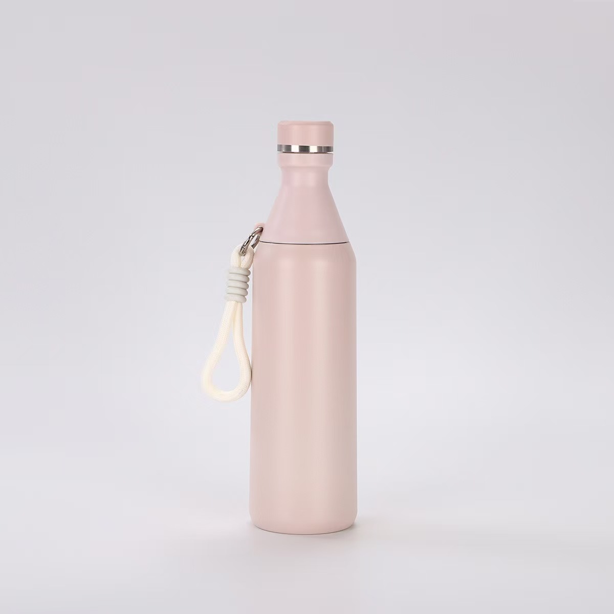 All Day 20oz Slim Insulated Water Bottle With Twist off Lid And Handle Strap For Travel & Sport, custom water bottle with logo imprint 3