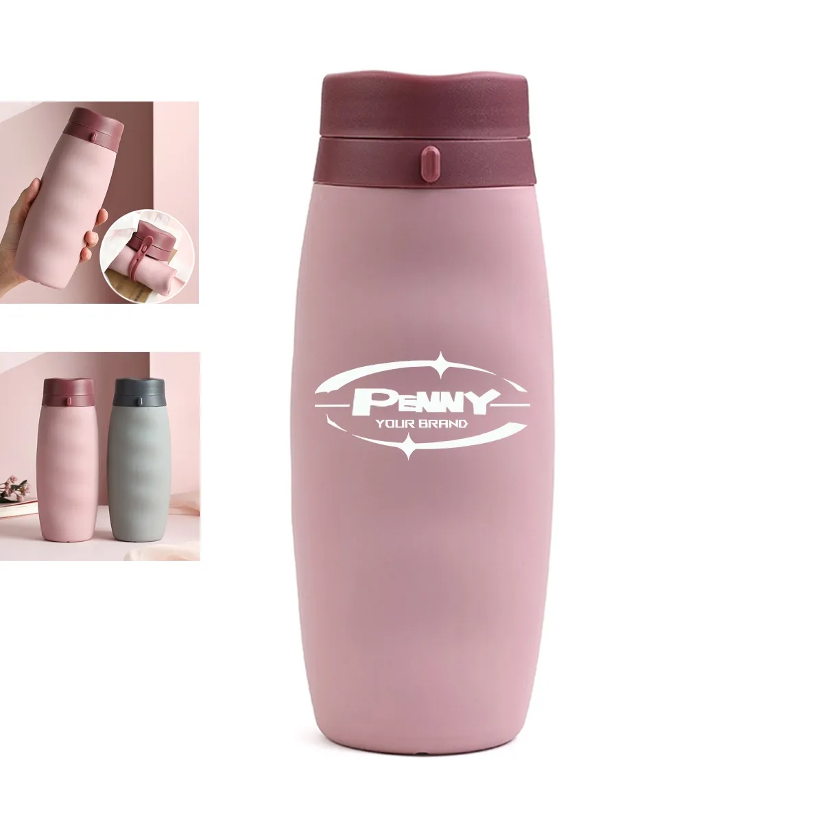 20Oz Silicone Collapsible Cup Folding Bottle Travel Mug 2