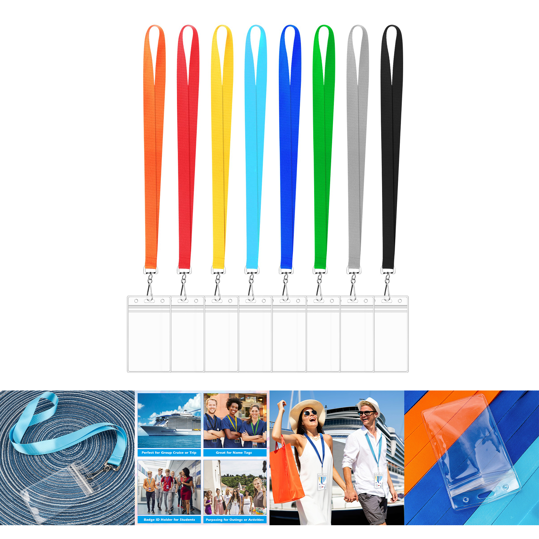 Cruise Lanyard with Waterproof ID Card Holder