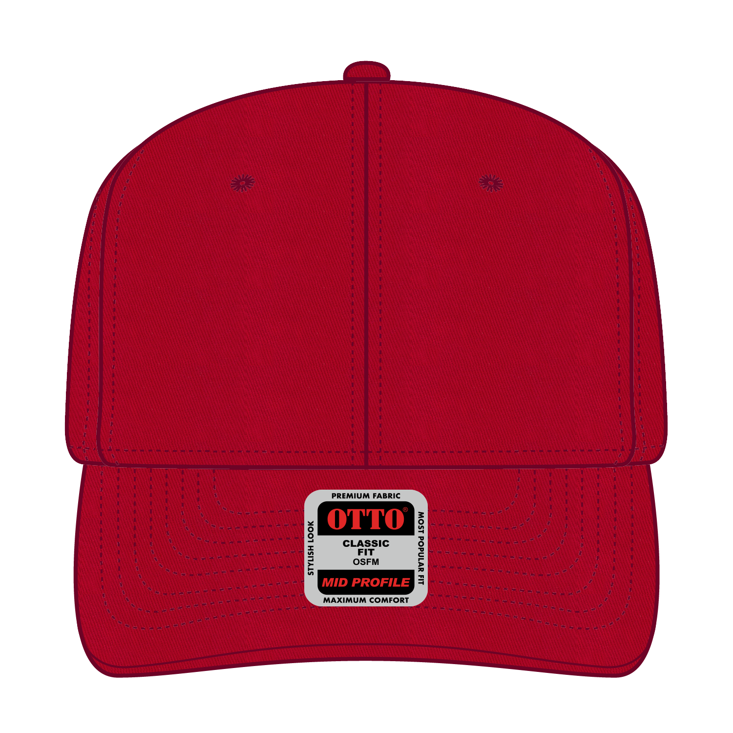 OTTO CAP® 6 Panel Mid Profile Baseball Cap 46