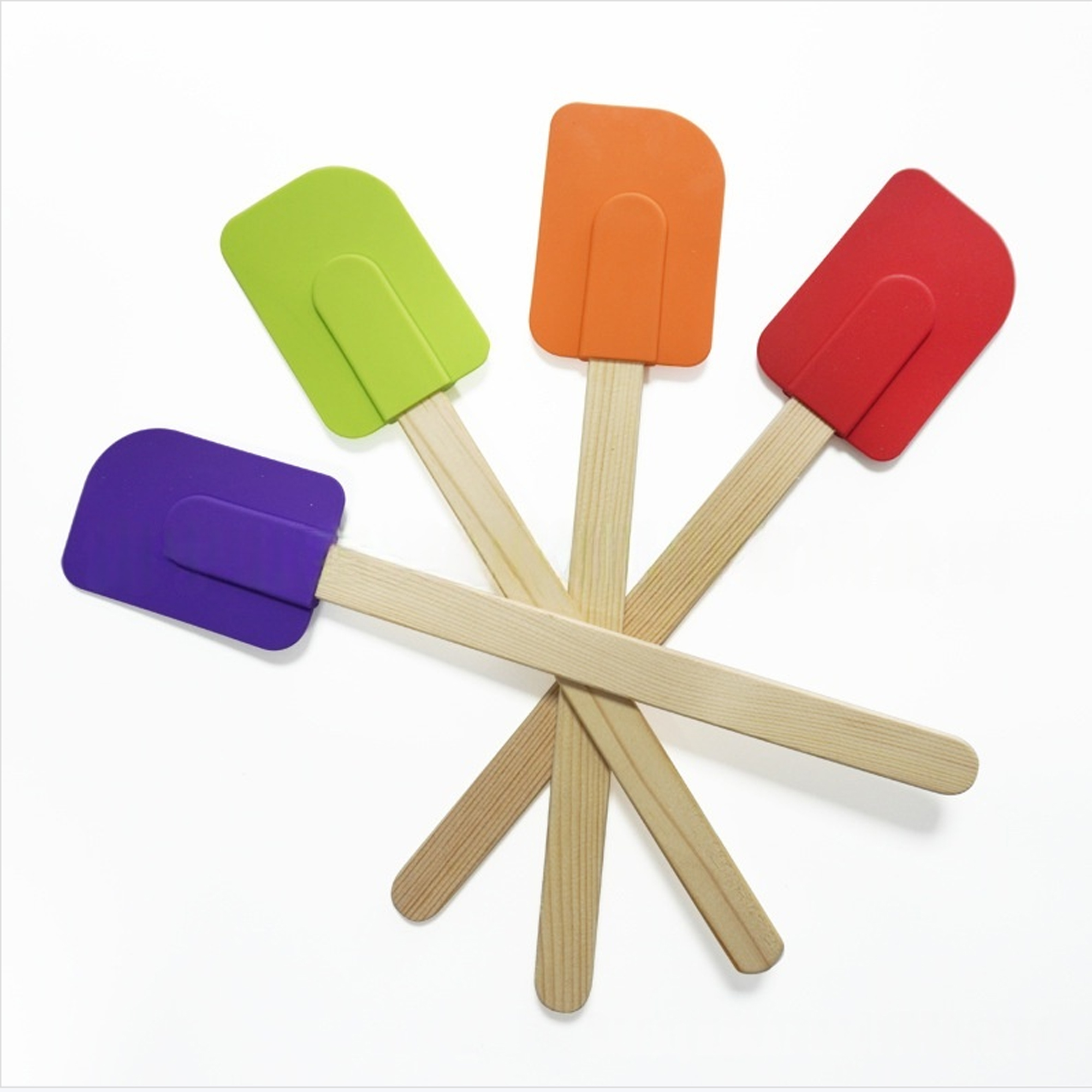 Silicone Spatulawith Bamboo Handle 4