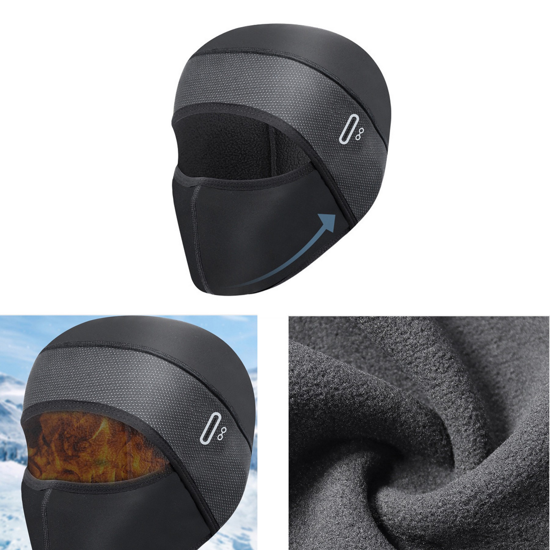 Full-Cover Adjustable Windproof Warm Balaclava Face Mask Hat 2