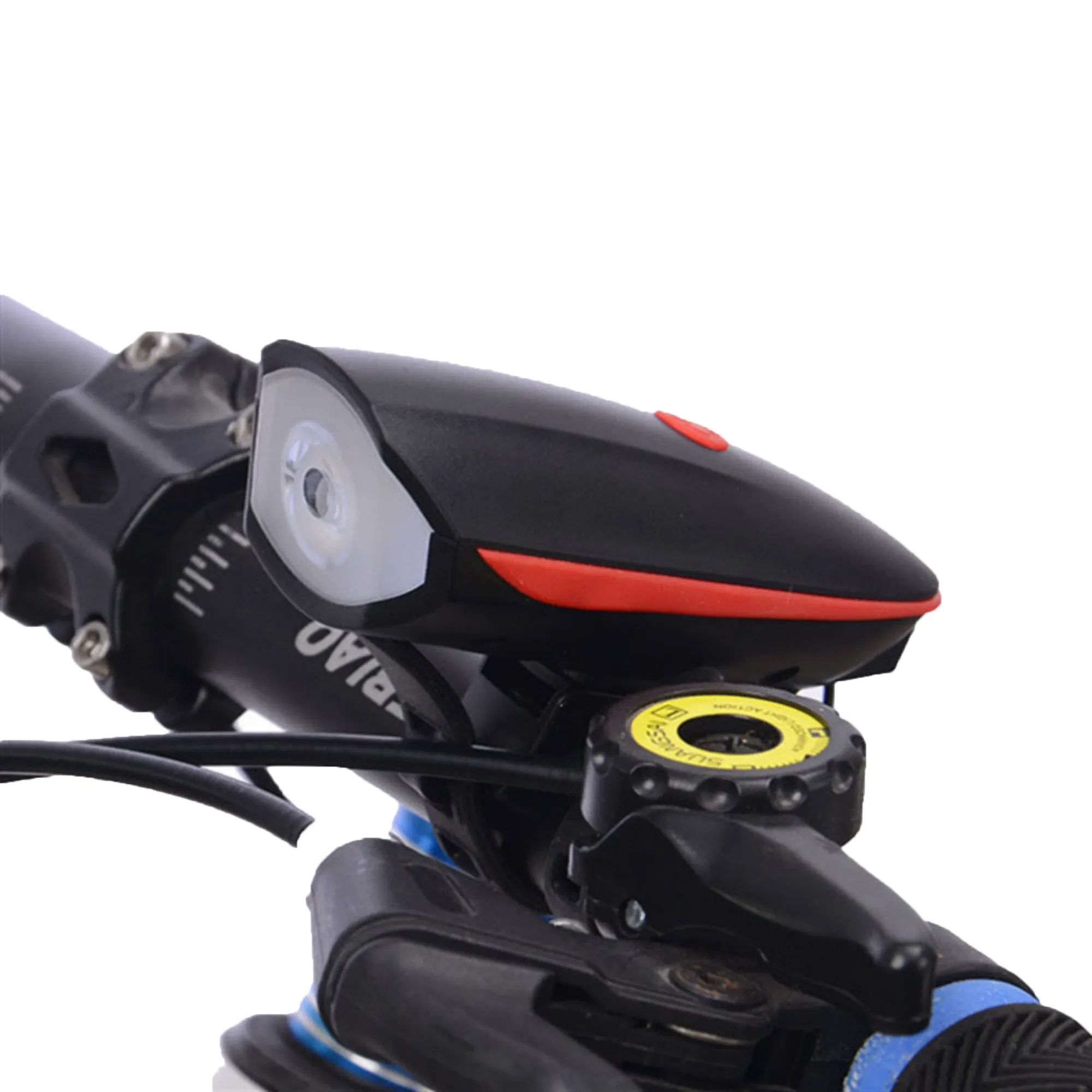 USB Charge Bike Headlight With Mini Horn 2