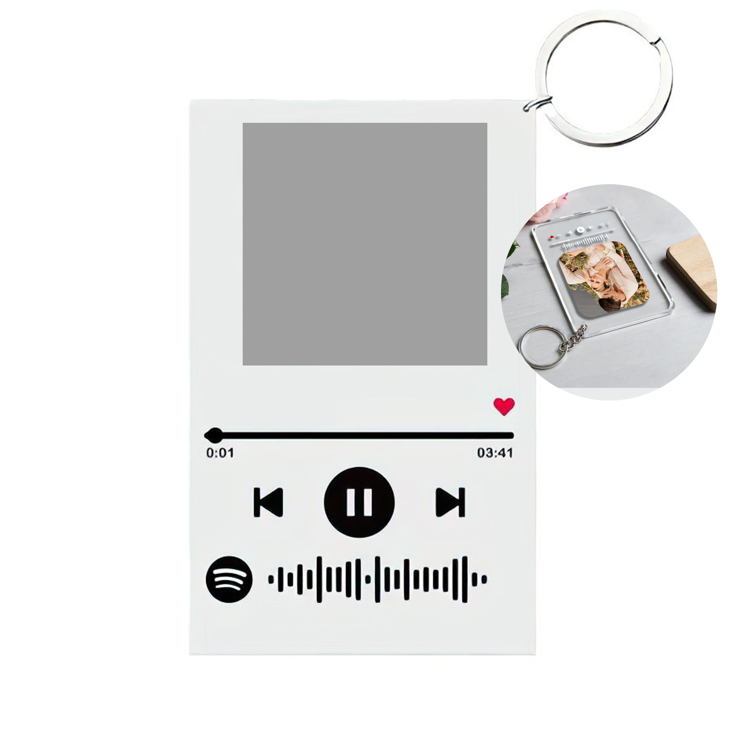 Acrylic photo signboard transparent keychain 4