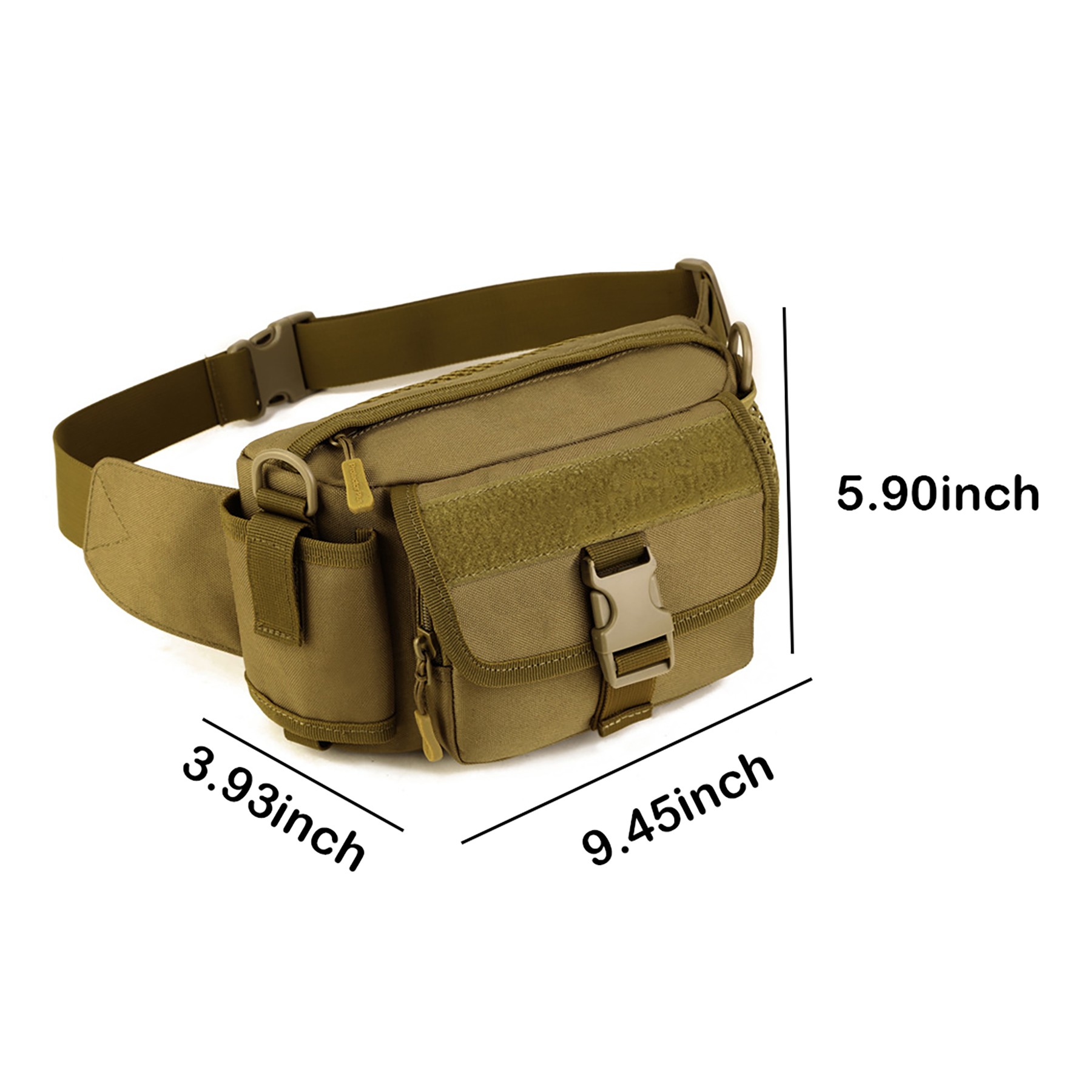 Outdoor Tactical Fanny Pack With Mesh Water Bottle Holder 7