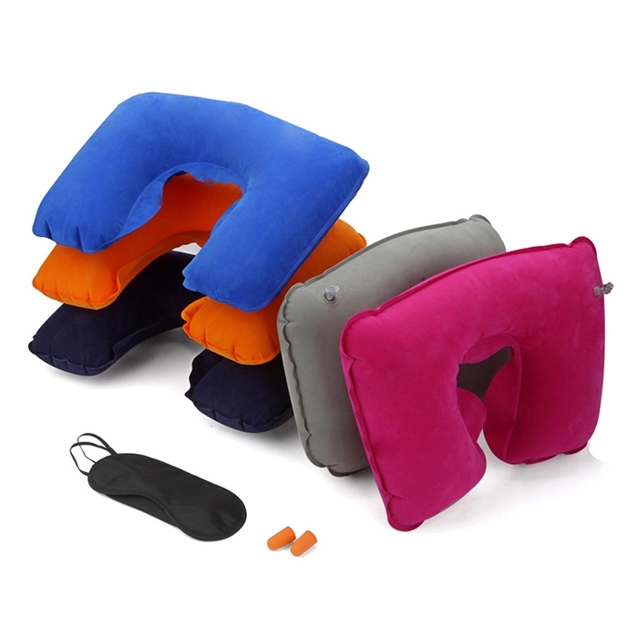 Travel Pillow Kit with Ear Plugs and Eye Mask 3