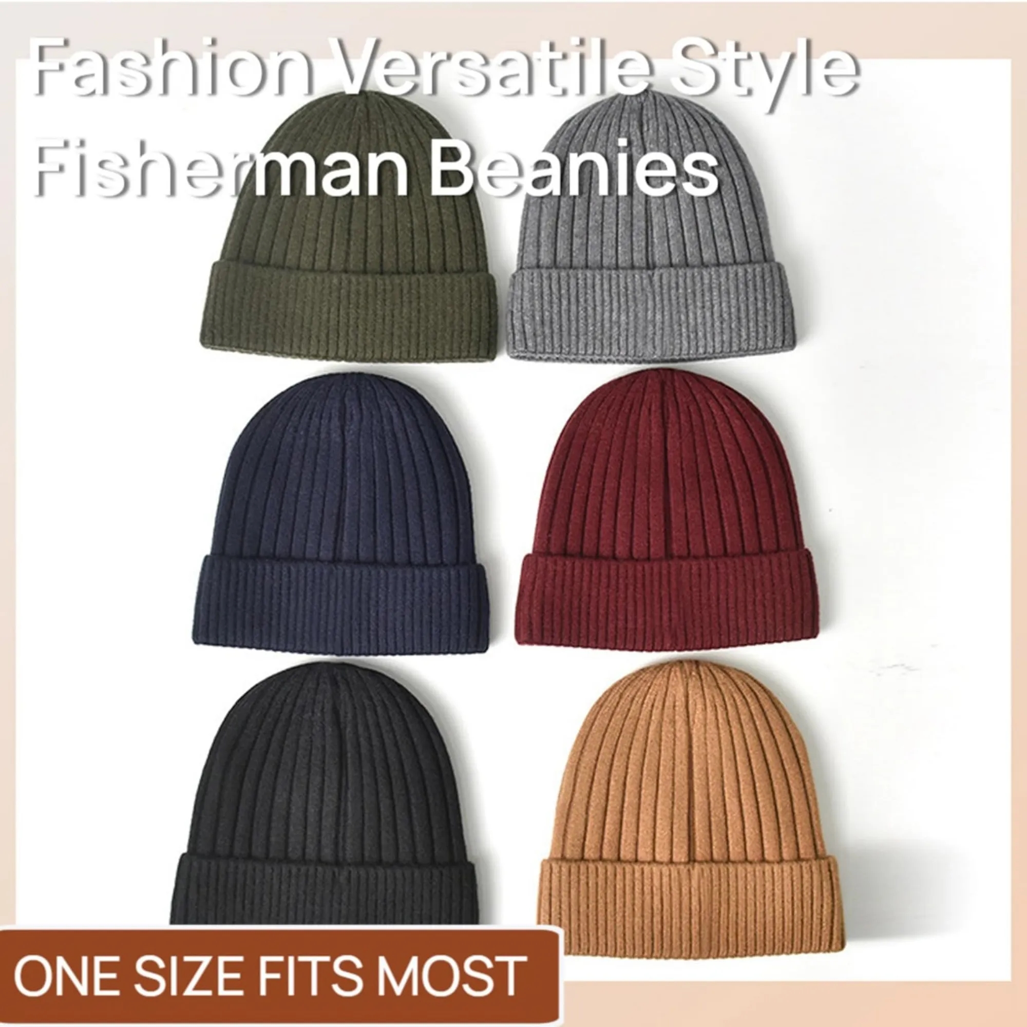 Fleece Lined Winter Knit Beanie Hat 7