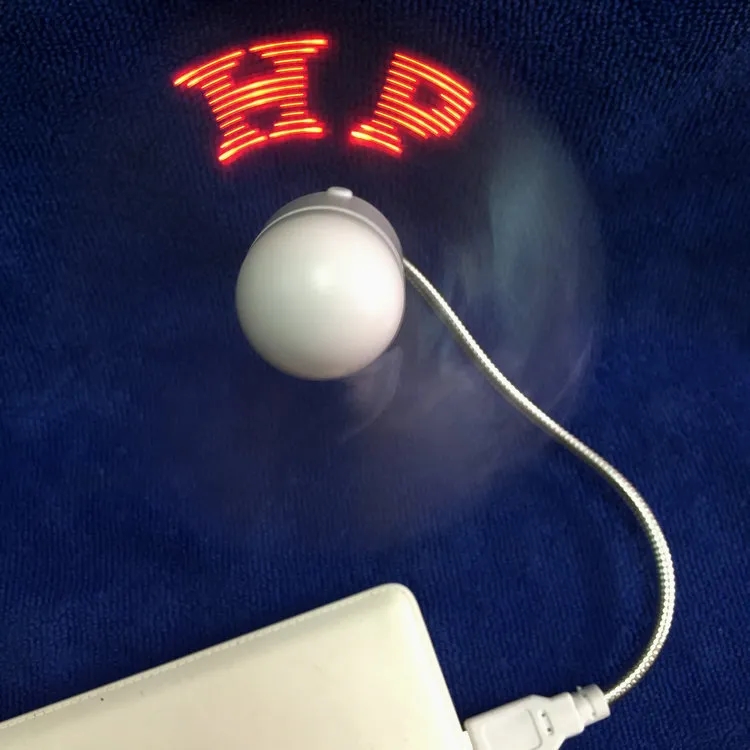 USB LED Small Fan with Text 1