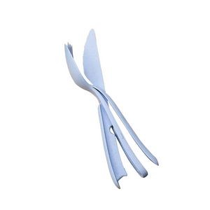 3 In 1 Portable Plastic Utensil Set Knife Fork Spoon 2