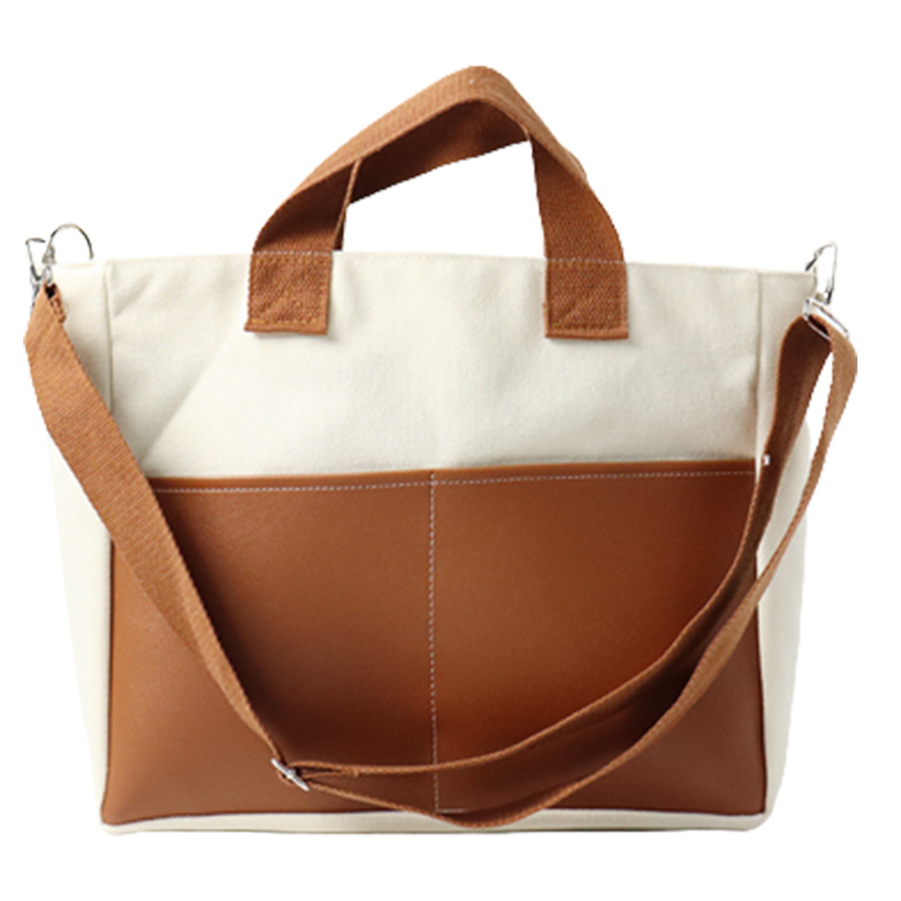 Pu Leather Canvas Shoulder Bag 6