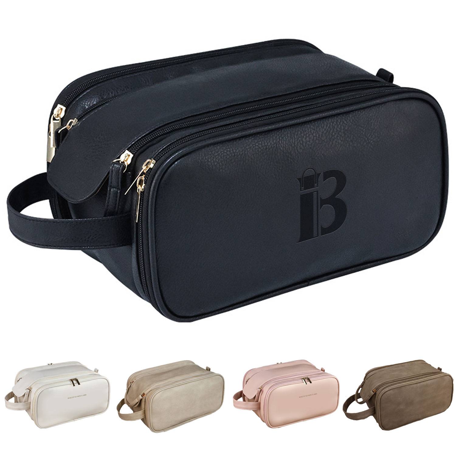 Large PU Leather Waterproof Toiletry Makeup Bag 13