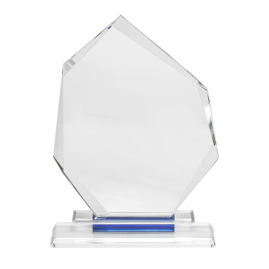 Slanted Heptagon Glass Achievement Trophy 2
