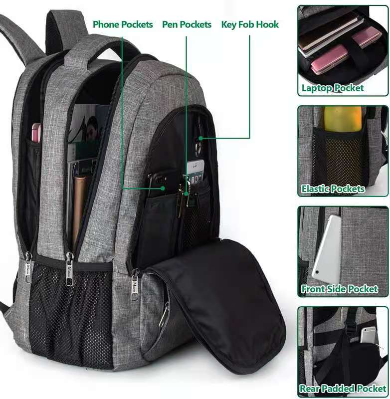 18 Inch Laptops Backpack with USB Charging Port 2