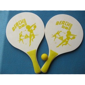 Wooden Beach Rackets With Durable Grip 4