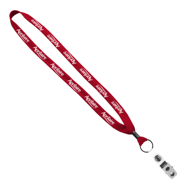 5/8" Polyester Shoelace Lanyard with Metal Crimp & Split-Ring 374