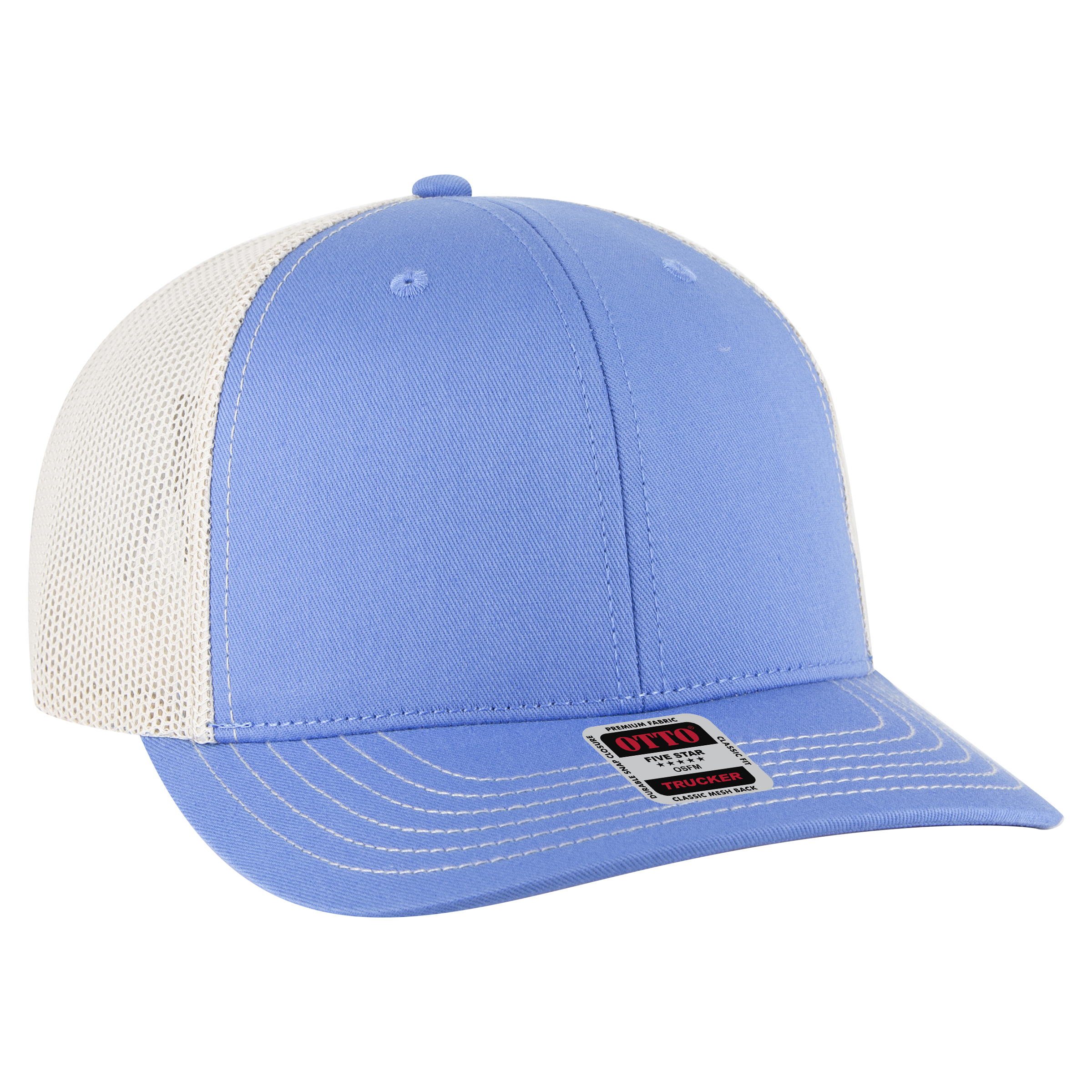 OTTO CAP® 6 Panel Mid Profile Mesh Back Trucker Hat 44
