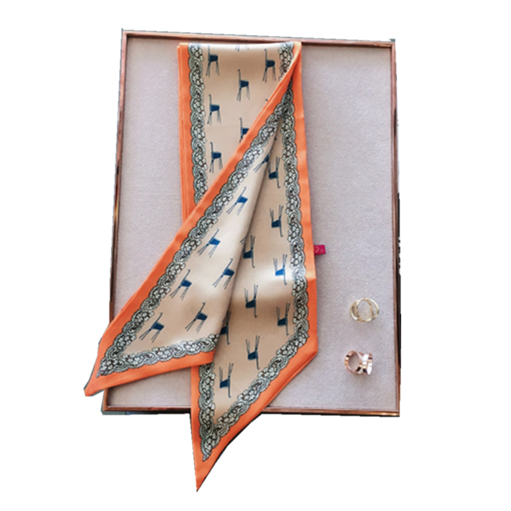Lady's Slim Long Satin Scarf 1