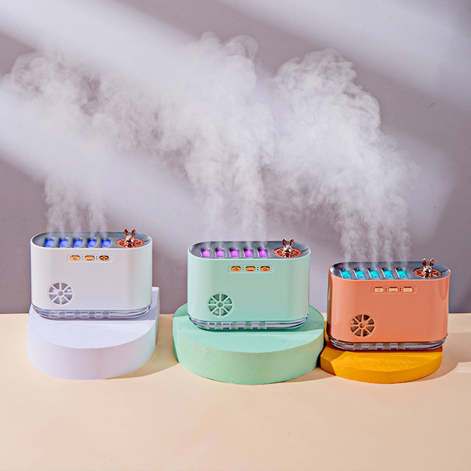 Colorful Timing Flame Essential Oil Diffusers for Home 5