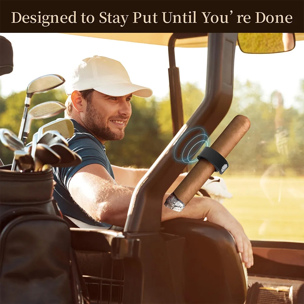 Portable StogieStay Magnetic Stogie Holder Clip Golf Cart 3