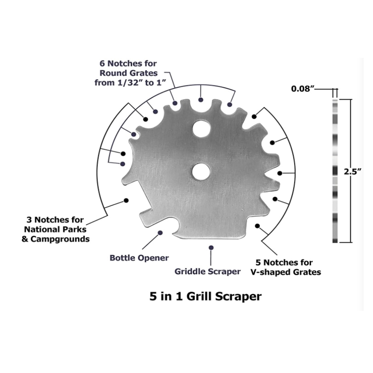 Stainless Steel BBQ Grill Scraper 4