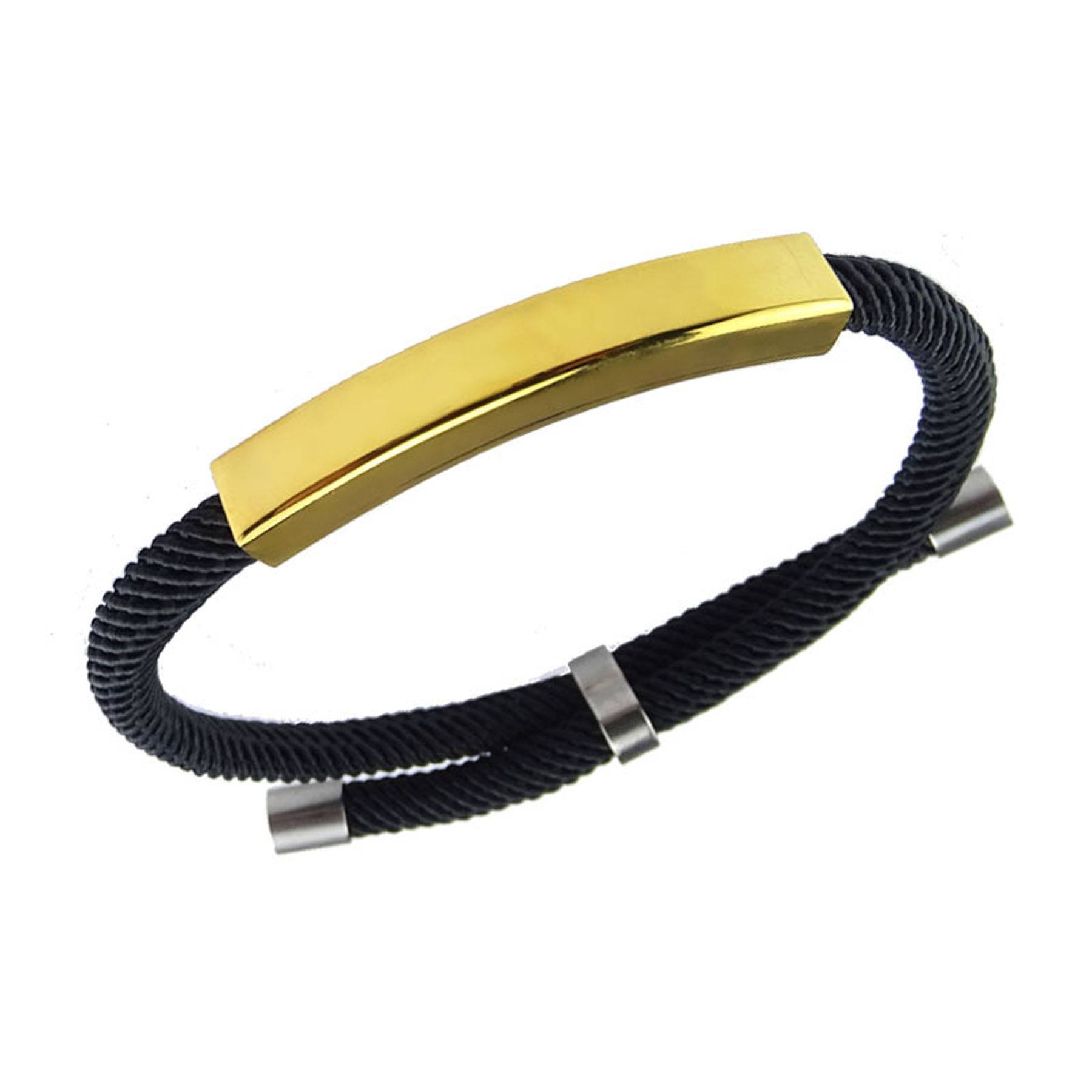 Stainless Steel Braided Cotton Rope Bracelet 4