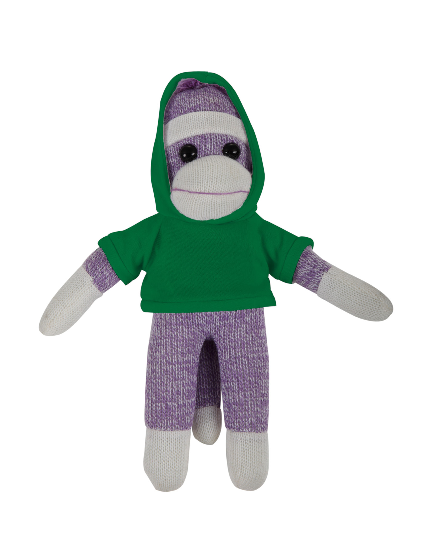 soft plush Purple Sock Monkey with hoodie 18