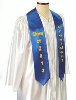 60" Royal Blue Custom Graduation Stole 1