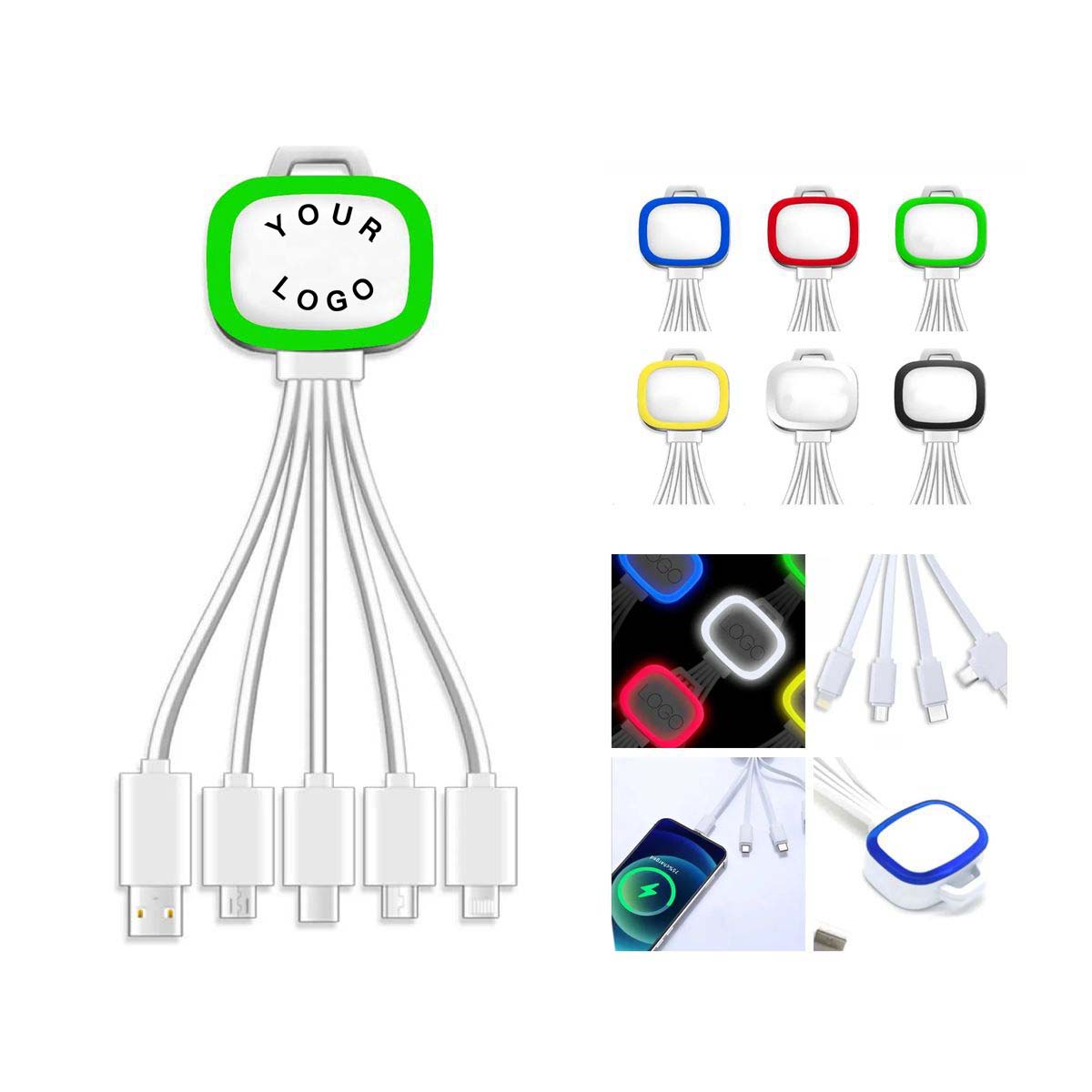 Portable 5 In 1 Charging Cable with Lightning Connector 4
