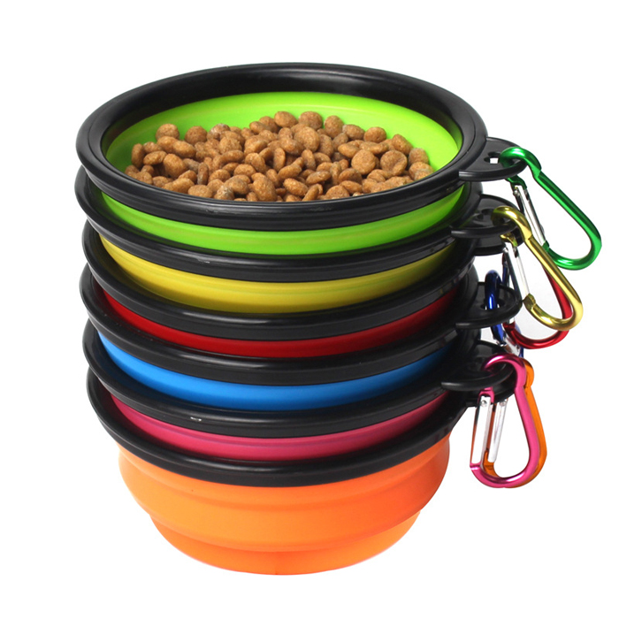 12oz Collapsible Pet Bowls w/ Carabiner 5