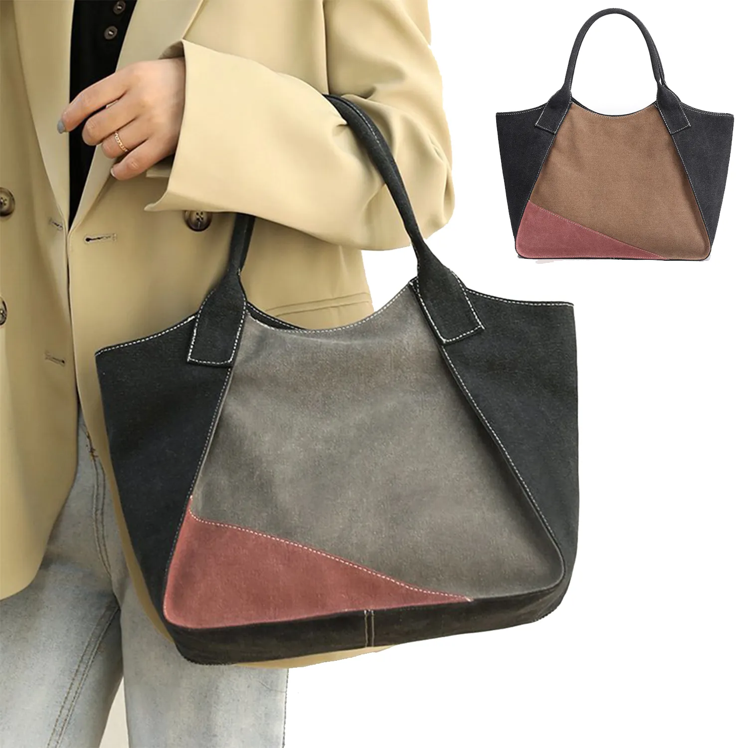 Women Canvas Shoulder Tote Bag 2