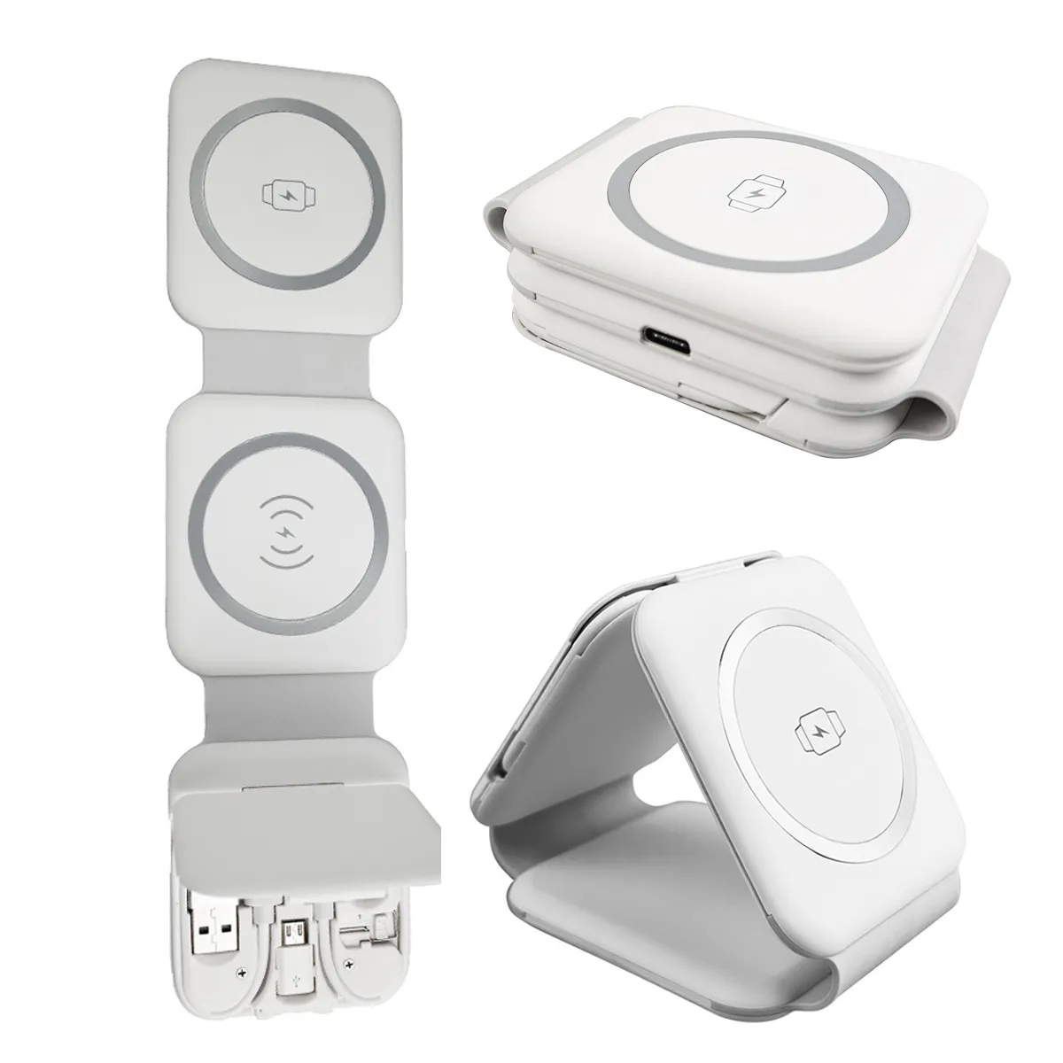 Foldable 3-in-1 Wireless Charging Pad & Stand 3