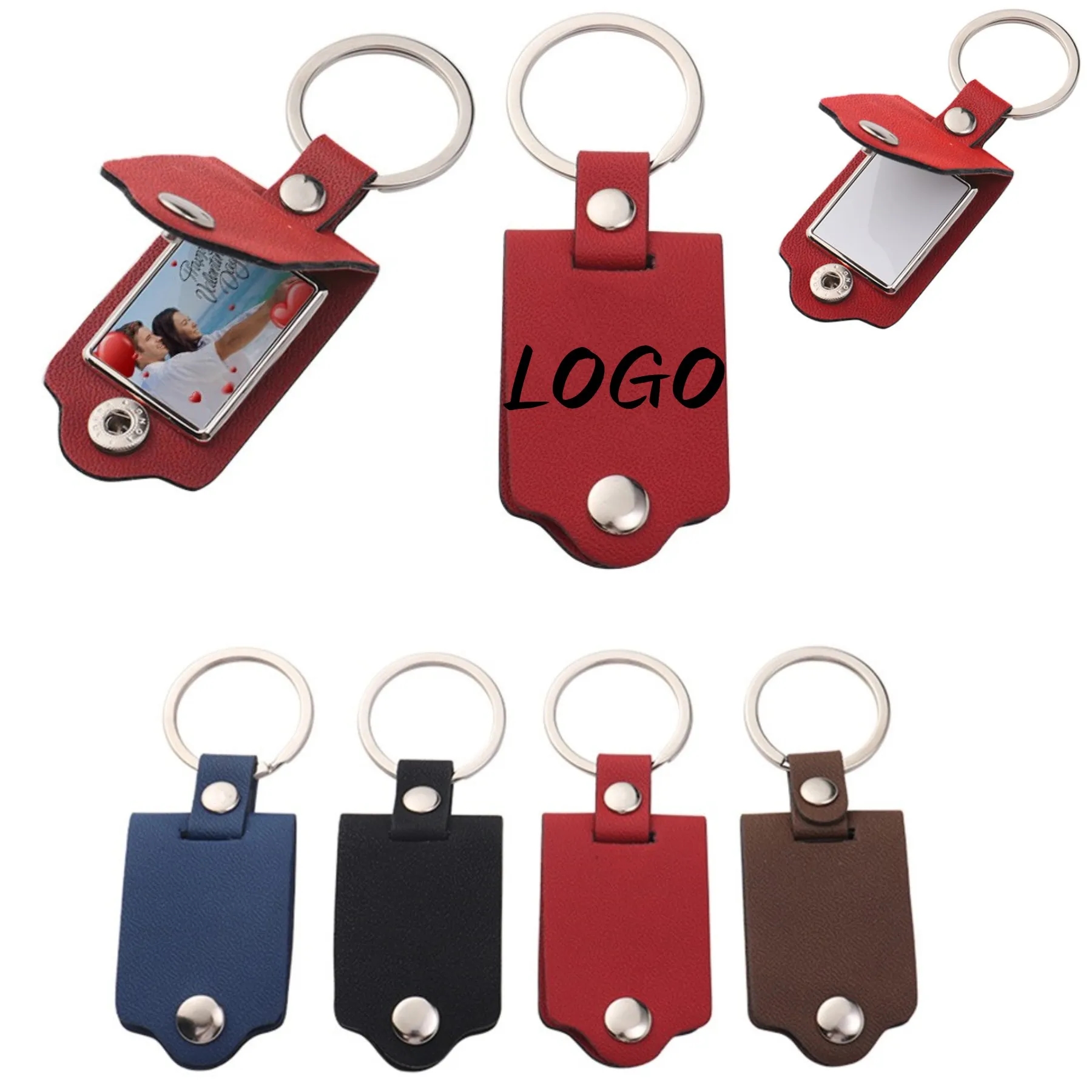 Leather Photo Frame Keychain 1