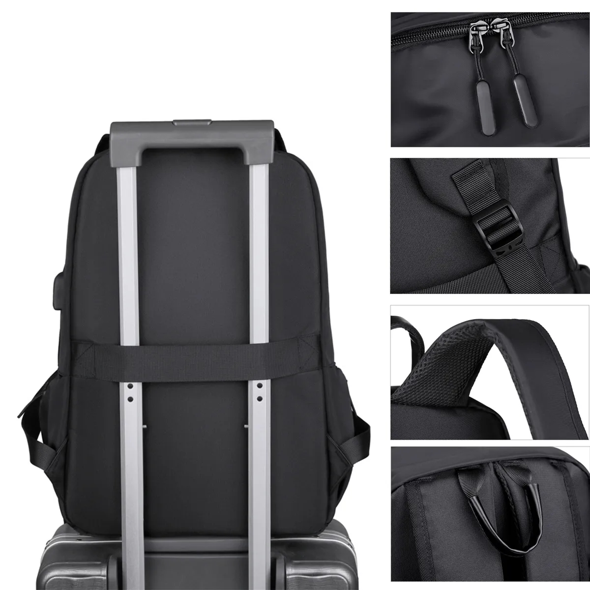 Waterproof Travel Laptop Backpack with USB Charging Port 1