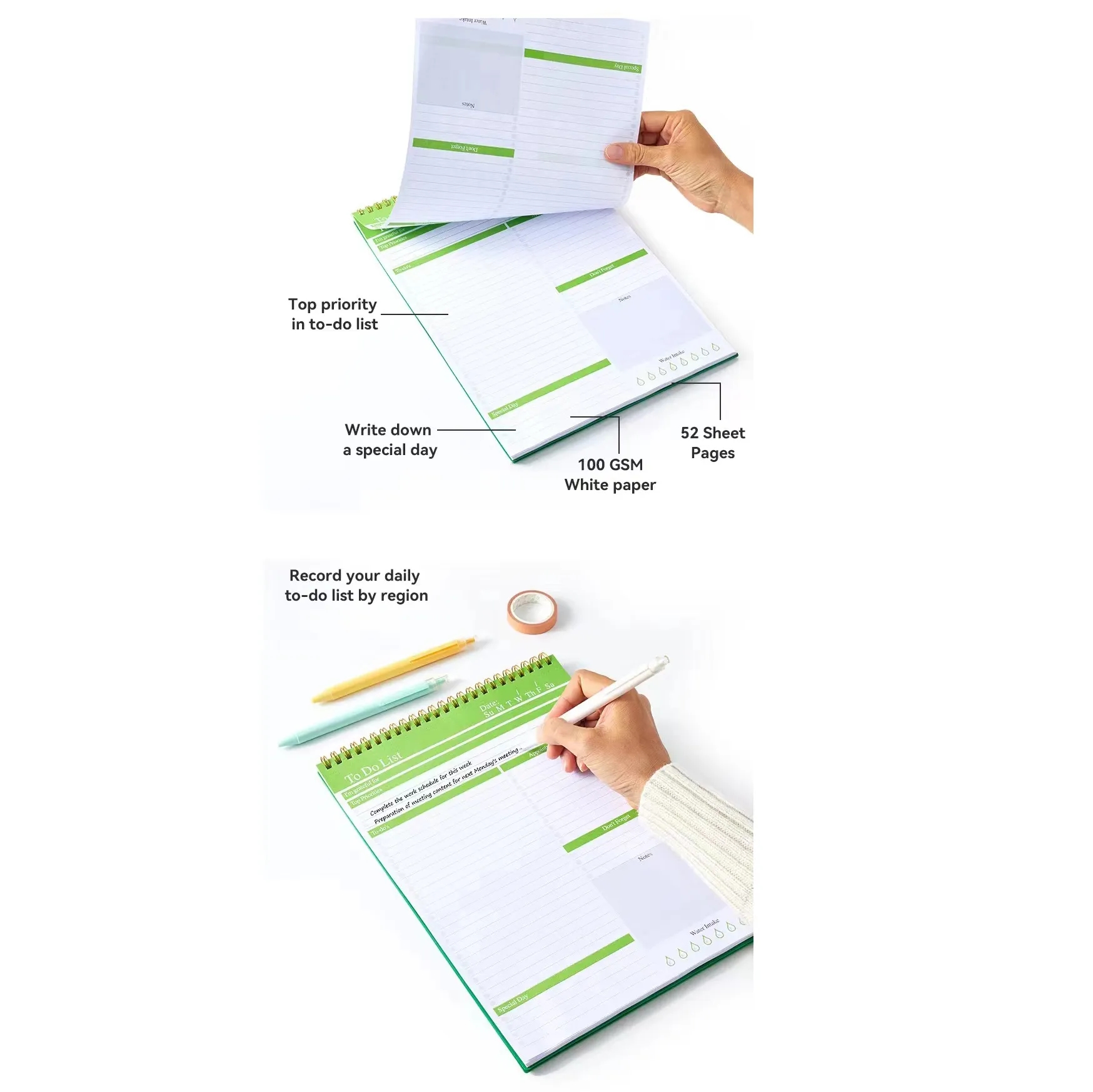 Custom Cross-border Amazon English Weekly/Daily Planner 2