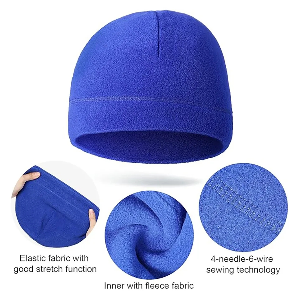 Fleece Skull Beanie for Running Skiing Cycling Sports 2