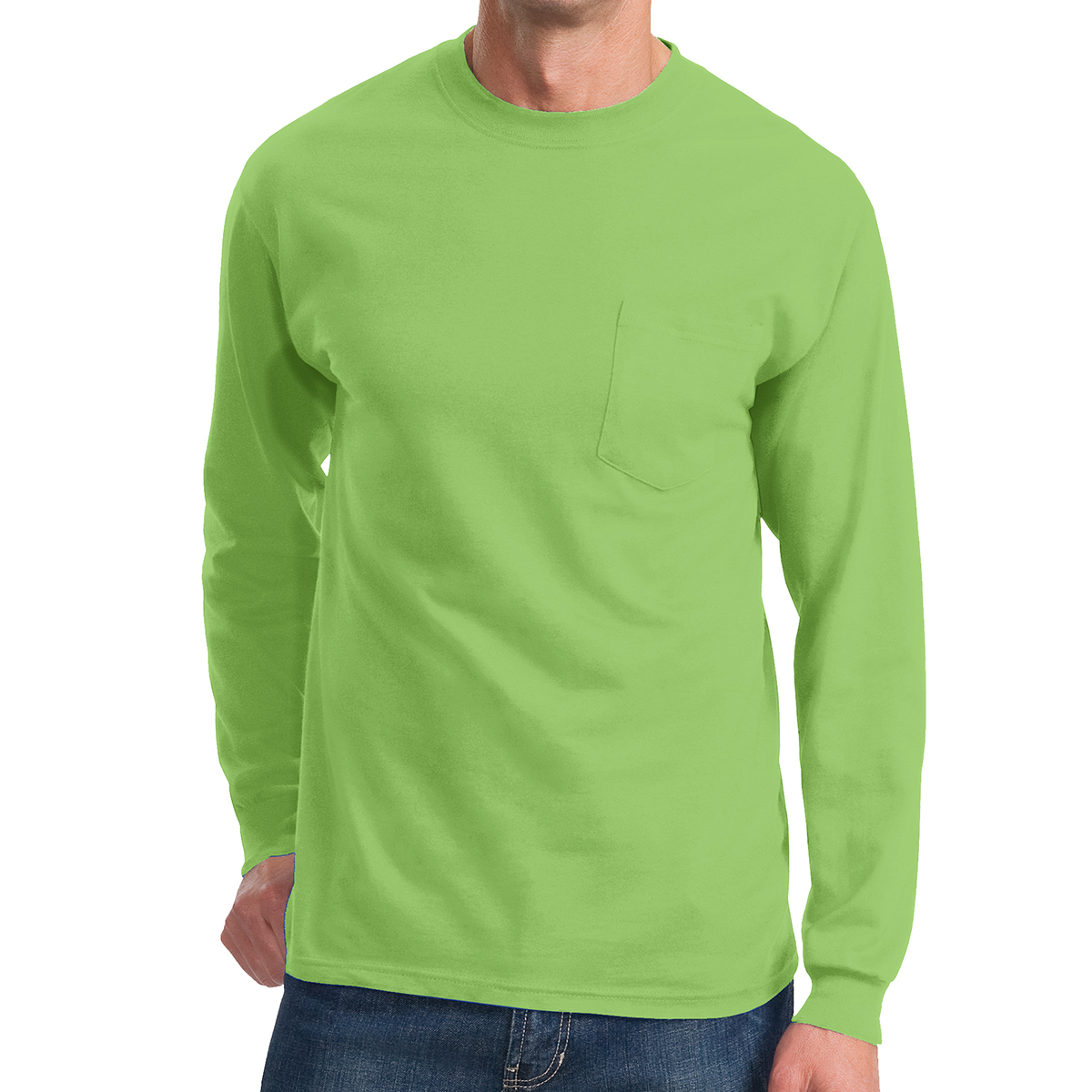 Port & Company® Tall Long Sleeve Essential Pocket Tee 16