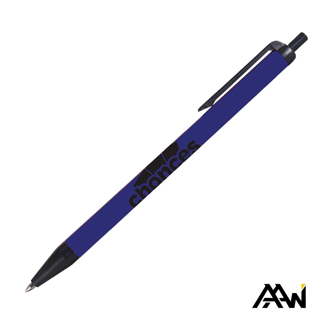 Value Slim Pen w/Glossy Colored Barrel - Matte Black Accent 31