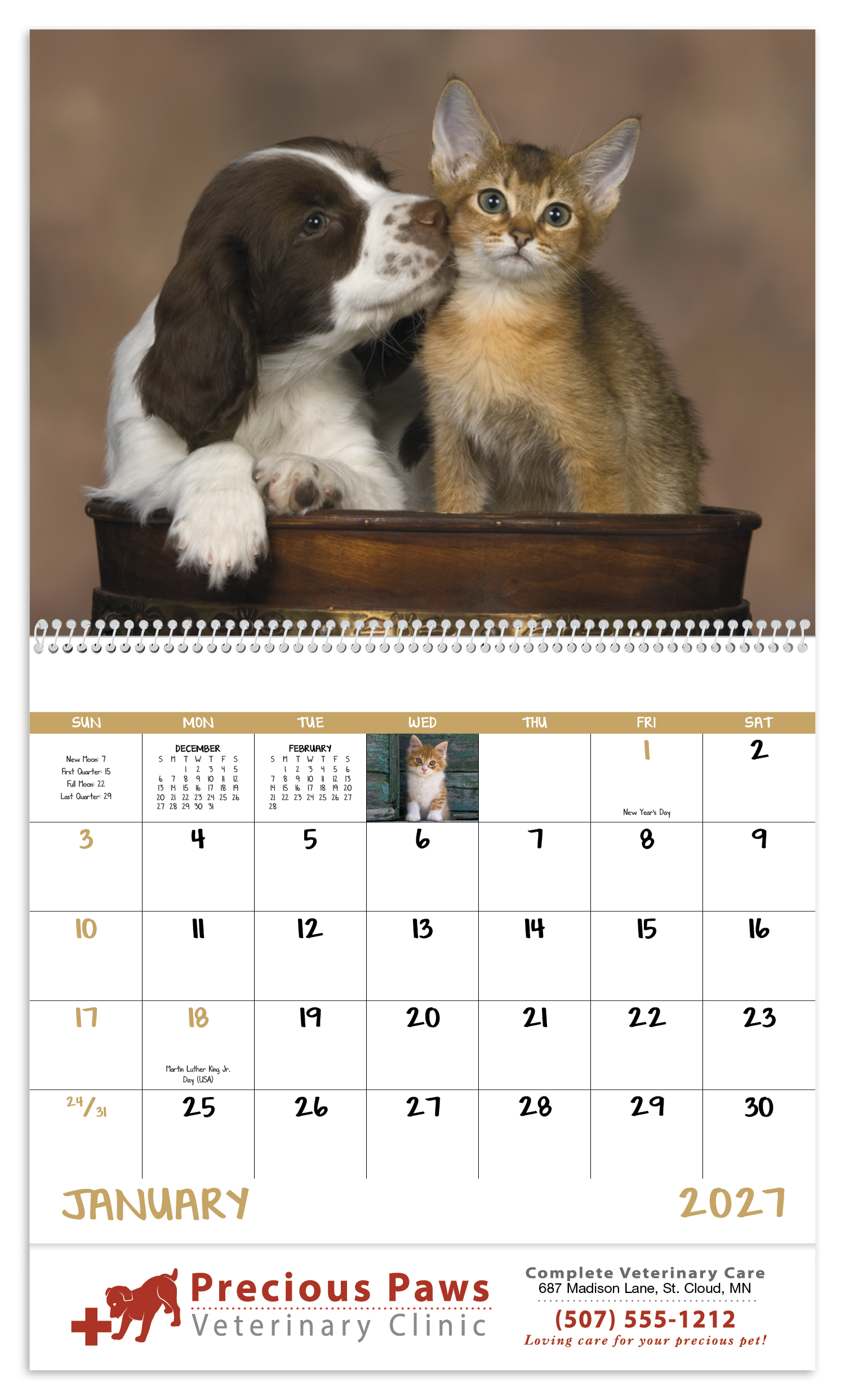 Good Value™ Puppies & Kittens - Spiral Calendar 47