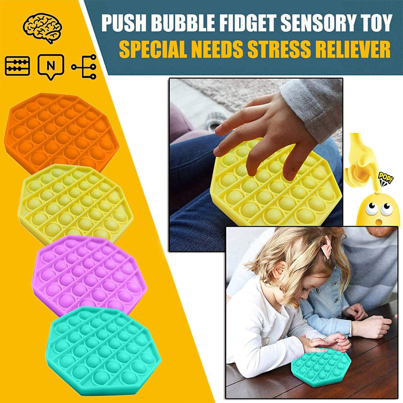 Octagon Push Pop Bubble Sensory Fidget Toys 7