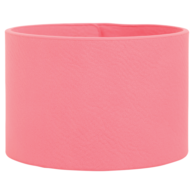 9 1/2" x 2" Pink Leatherette Cuff Bracelet 4