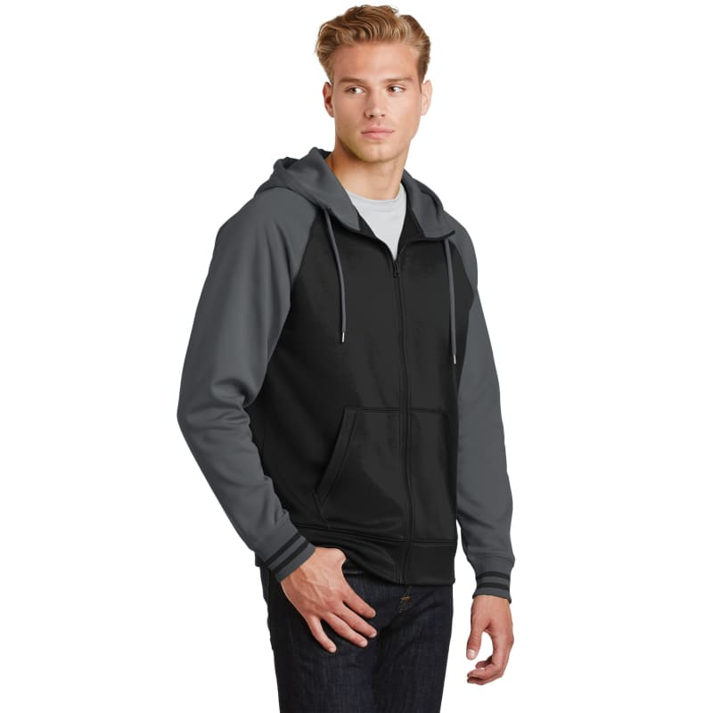 Sport-Tek Sport-Wick Varsity Fleece Full-Zip Hooded Jacket. 9