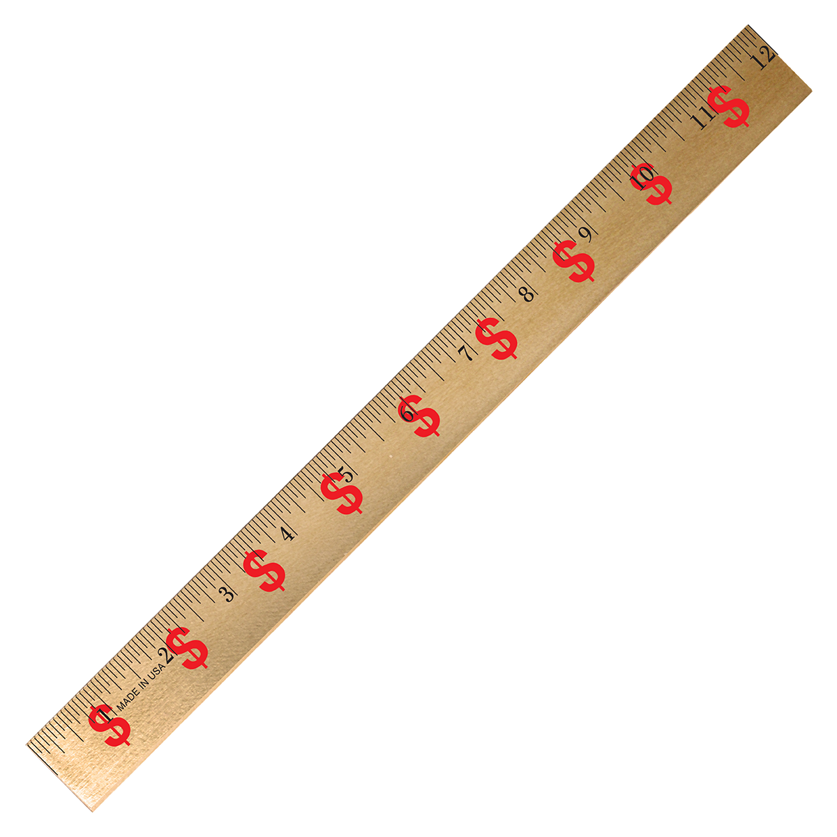 Dollar Sign/Financial Rulers - Clear Lacquer Finish 1