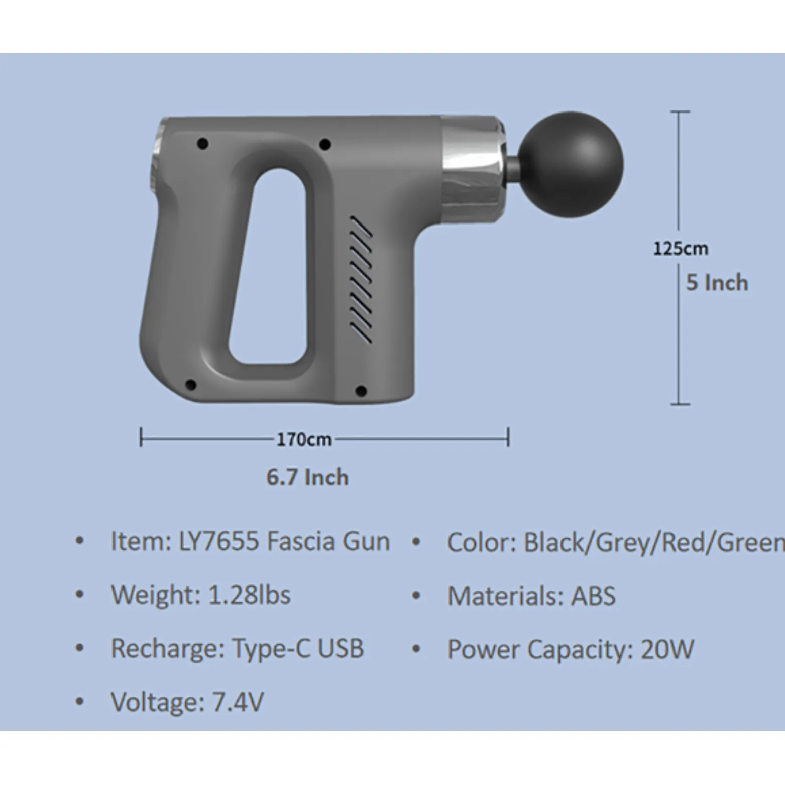 Mini Massage Gun with 4 Heads and Quiet Motor 4