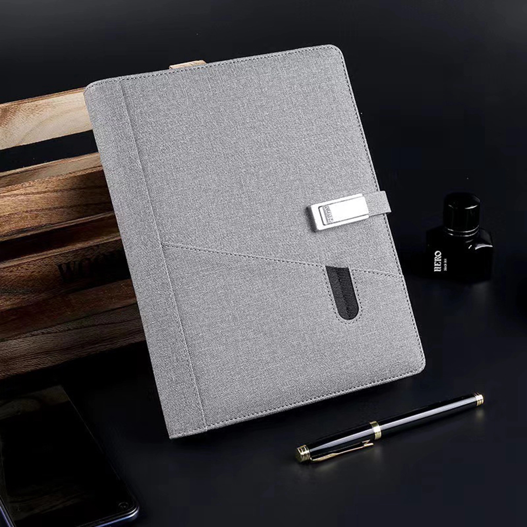 Wireless Charging Notebook with 6000 mAH Power Bank 3