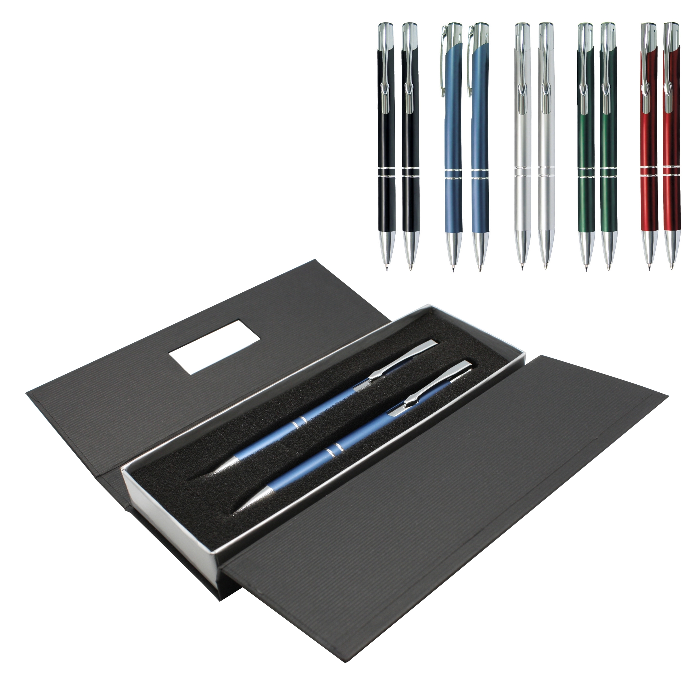 Deluxe Aluminum Ballpoint Pen & Pencil Set 1