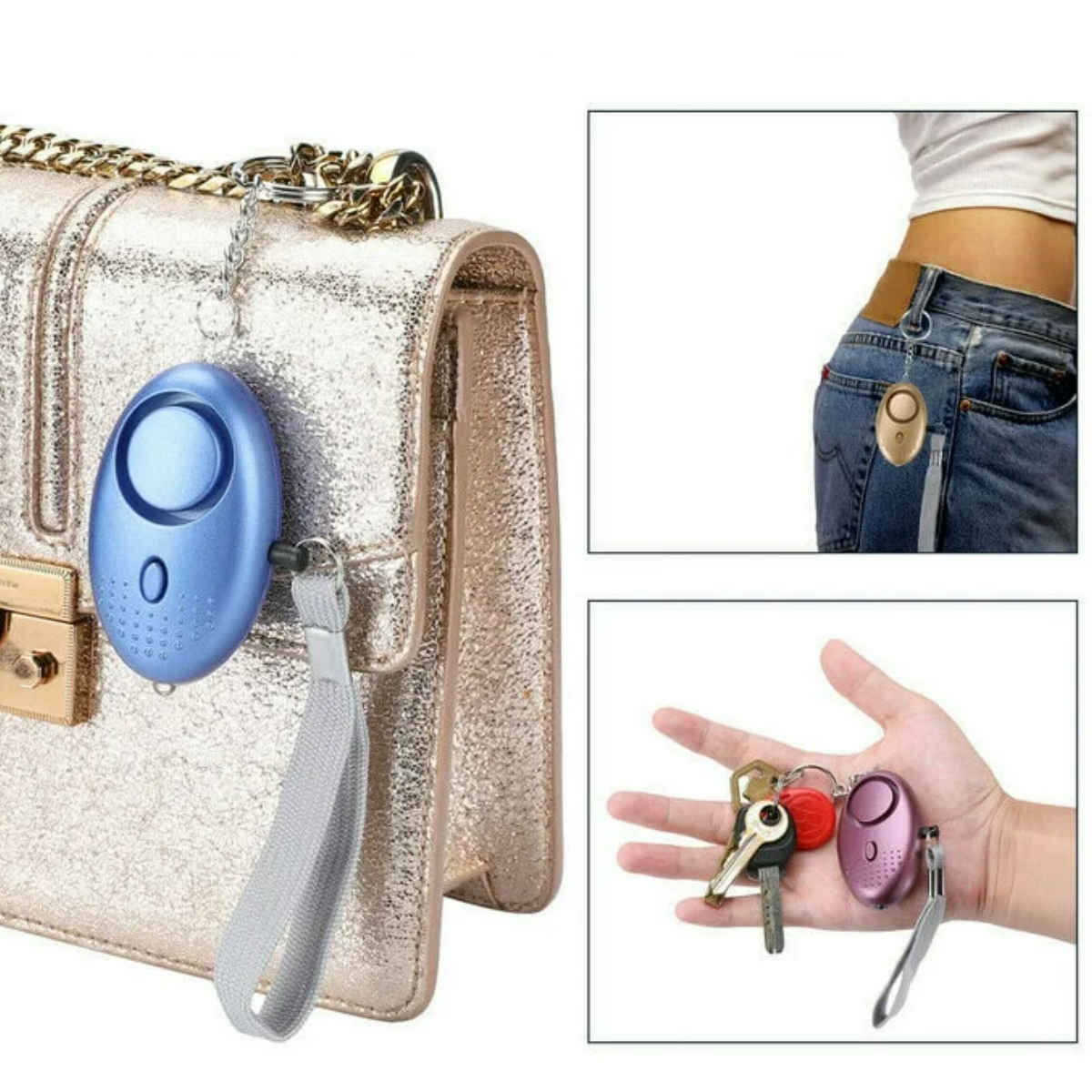 Personal Safety Alarm Keychain W/ Loud Siren and LED Light 2